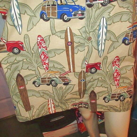 Vtg Pacific Legend Hawaiian Camp Shirt Mens 4XL Button Up Woody Surf Board USA - Picture 4 of 10
